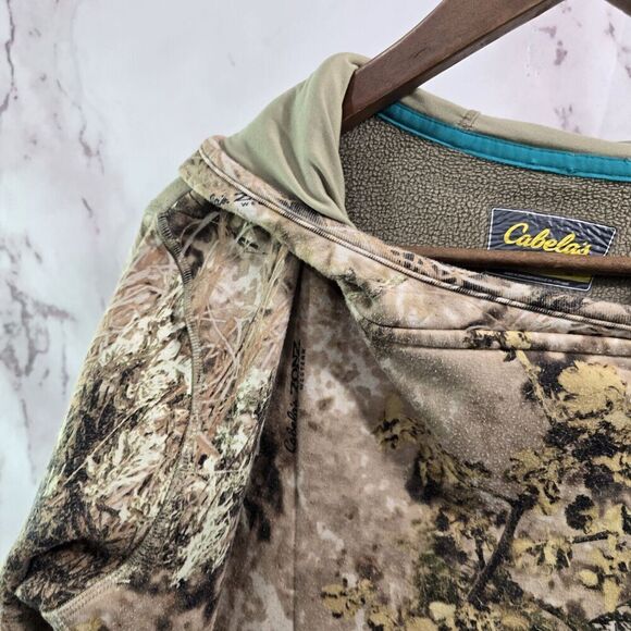 Cabelas Hoodie Womens Medium Camo Zone Western Zip Sweatshirt Jacket Grassland - Picture 2 of 12